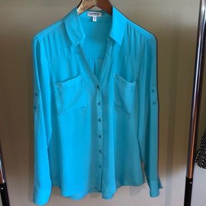 Express Portofino Shirt (Blue/Turquoise) Medium